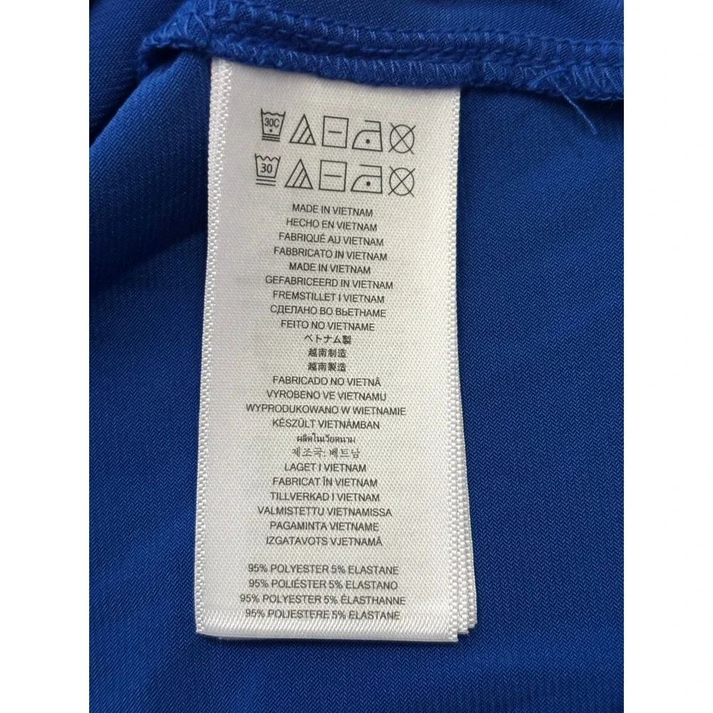 Michael Kors Royal Blue Chain Neck Cold Shoulder Batwing‎ Top Small